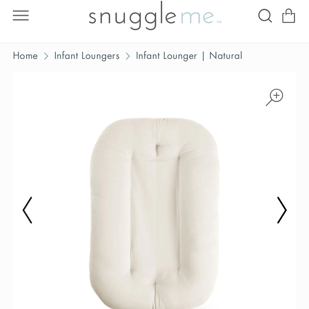 Likely Used Snuggle Infant Lounger in Natural.